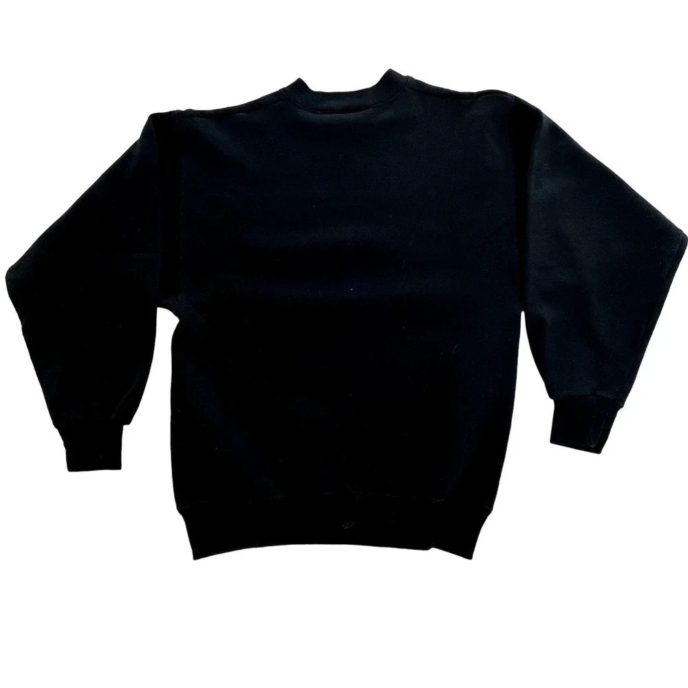 VTG 90s Mammoth Mountain Ski Sweatshirt Size M Black Hanes Classics Carol Konen